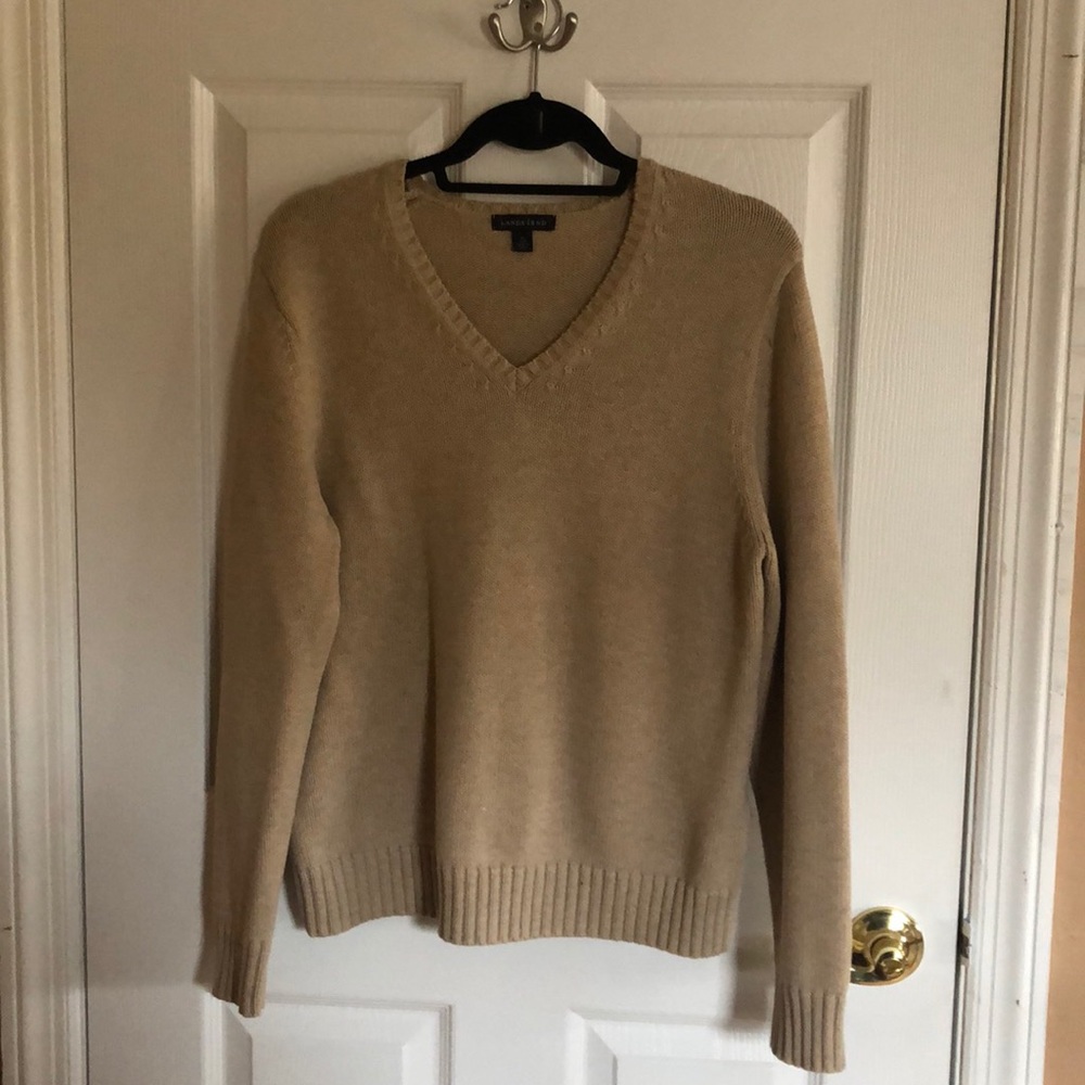 Lands’ End beige sweater
